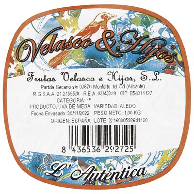 Uva blanca caja 1k