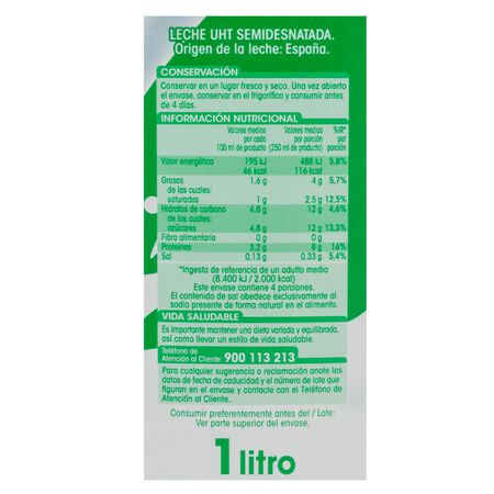 Leche Alipende 1l semidesnatada