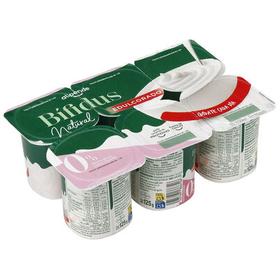 Yogur bifidus 0% natural edulcorado sin grasa alipende 125 g