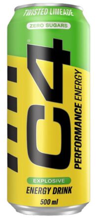 Bebida energética zero con sabor twisted limeade C4 Energy 500 ml
