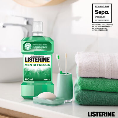 Enjuague bucal Listerine 500ml menta fresca