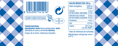 Yogur La Fageda Pack 4 Sabor Natural