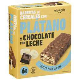 Barritas cereales con plátano y chocolate Alipende 156g