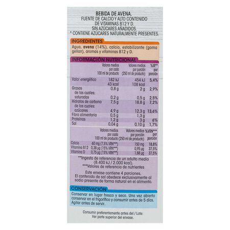 Bebida de avena Alipende 1l