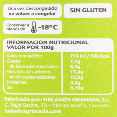 Helado en tarrina Helados Granada pistacho 500ml