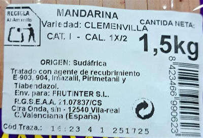 Mandarina clementina malla 1.5kg