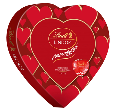 Bomb&oacute;n coraz&oacute;n de leche Lindor 96g