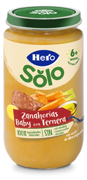 Tarro Hero Solo zanahoria ternera desde 6meses 235g