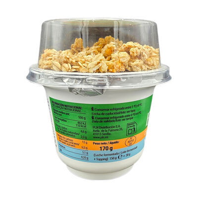 Yogur b&iacute;fidus crunchy muesli Margui 170g natural