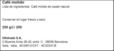 Caf&eacute; Molido Crema E Gusto Classico Natural Intensidad 7 Lavazza 250G