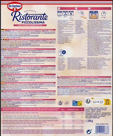 Pizza piccolissima ristorante con prosciutto Dr Oetker 288g