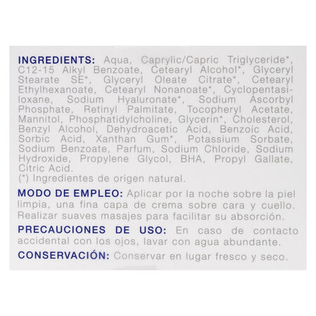 Crema de noche Bodyplus 50ml ácido hialurónico y retinol