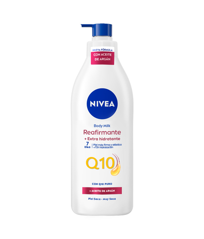 Body milk q10 Nivea 400 ml reafirmante piel madura aceite de arg&aacute;n