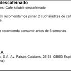 Café soluble descafeinado Nescafé 200g mezcla