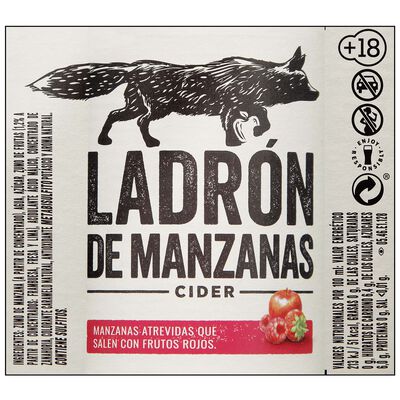 Sidra Ladr&oacute;n Manzanas 25cl Frutos Rojos