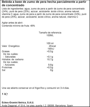 Néctar de pera Granini 1l