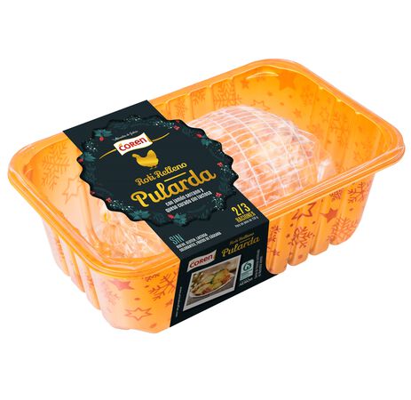 Roti de pularda rellena de jamón y queso 750gr