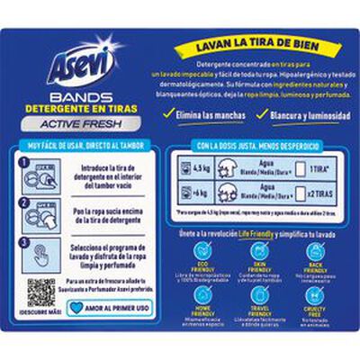 Detergente en tiras Active Fresh Asevi 150g