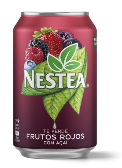 Refresco con sabor frutos rojos Nestea lata 33cl