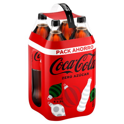 Refresco cola Coca-Cola botella 2l pack 4 zero