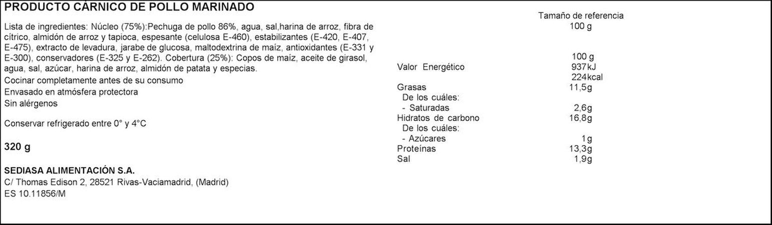 King chickenpops crujientes ElPozo 320g