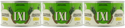 Piña en su jugo en rodajas IXL 140g 3uds 
