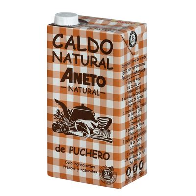 Caldo natural puchero con carnes y verduras Aneto 1l