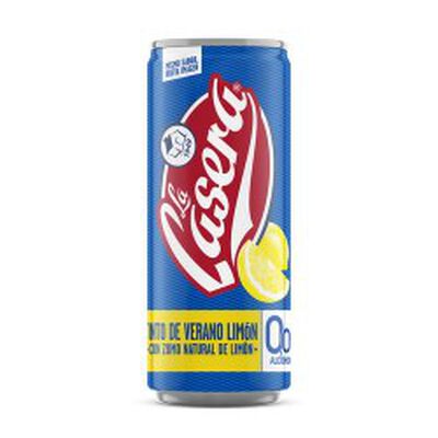 Tinto de verano sin alcohol La Casera 33cl lata limón