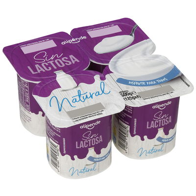 Leche fermentada sin lactosa Alipende pack 4 125g natural