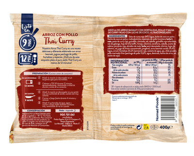 Arroz con pollo Findus 400g Thai Curry