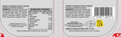 Chorizo de pamplona en lonchas Alipende pack 4 de 50g
