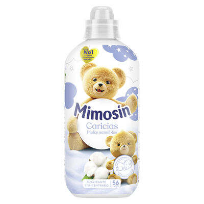 Suavizante concentrado Mimosín 56 lavados caricias pieles sensibles