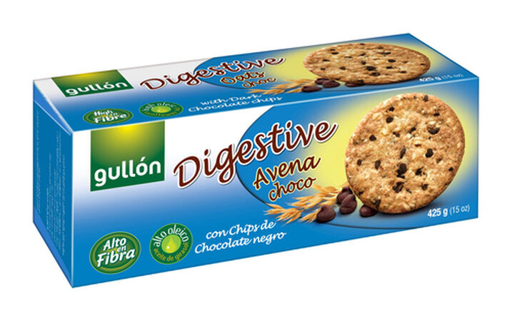 Galleta digestive con avena y chocolate negro Gullón 425g