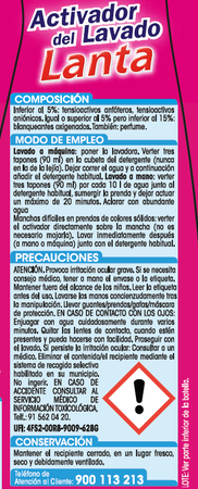 Quitamanchas l&iacute;quido Lanta 2l para ropa de color