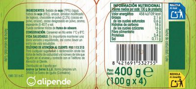 Postre a base de soja Alipende pack 4 chocolate