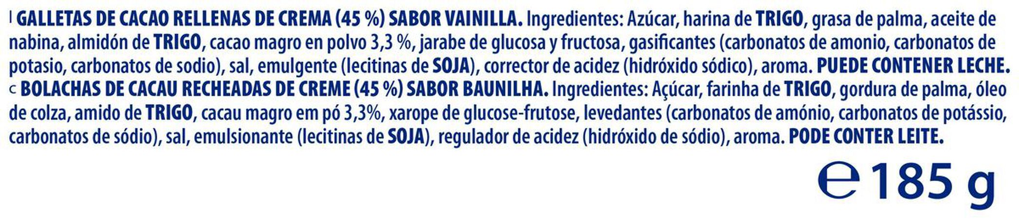 Galleta rellena Oreo 185g doble crema