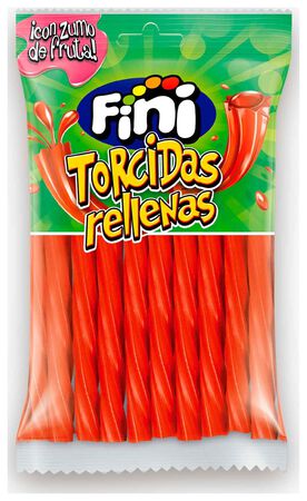Regaliz Fini 125g torcidas rellenas con zumo de fruta