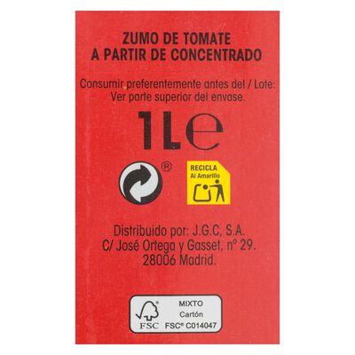 Zumo de tomate Alipende brik 1l