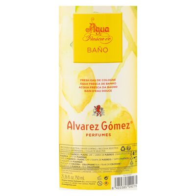 Agua de Colonia fresca Álvarez Gómez 750ml unisex