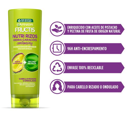 Acondicionador Fructis cabellos rizados u ondulados 300ml