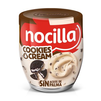 Crema de leche y avellanas cookie&cream Nocilla 180g