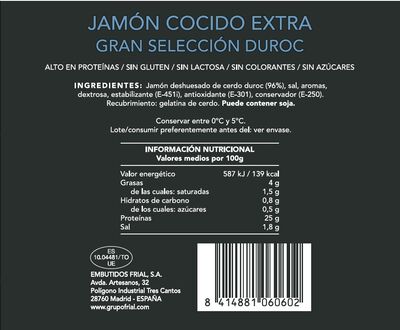 Jam&oacute;n cocido gran selecci&oacute;n duroc Frial