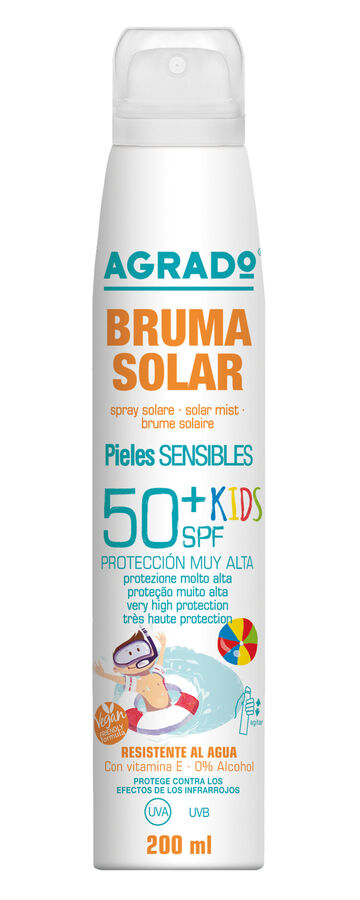Bruma seca solar SPF50+ kids Agrado 200ml
