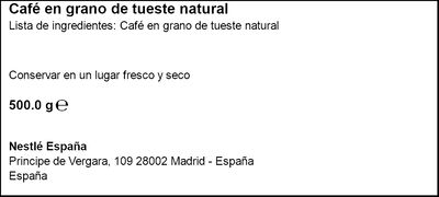 Caf&eacute; en grano premium La Estrella 500g