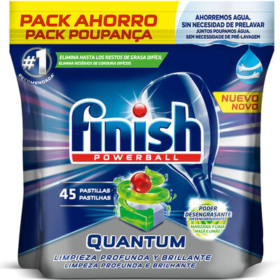 Detergente en pastillas para lavavajillas Finish 45 uds quantum ultimate