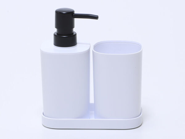 Accesorio baño plástico Berilo 3 unidades blanco