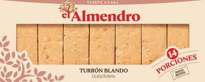 Turrón blando con 14 porciones El Almendro 420g