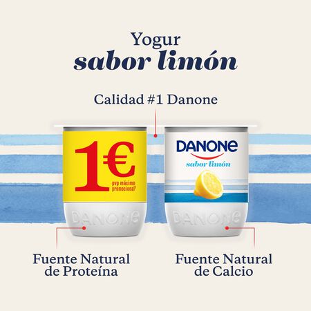 Yogur Danone pack 4 limón