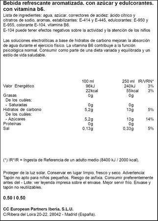 Bebida isotónica Powerade Citrus Botella 500 ml