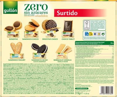 Galletas Surtidas Zero Gullón 319gr